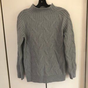 Romeo & Juliet Couture Light Blue Mock Neck Cable Knit Sweater Sz S